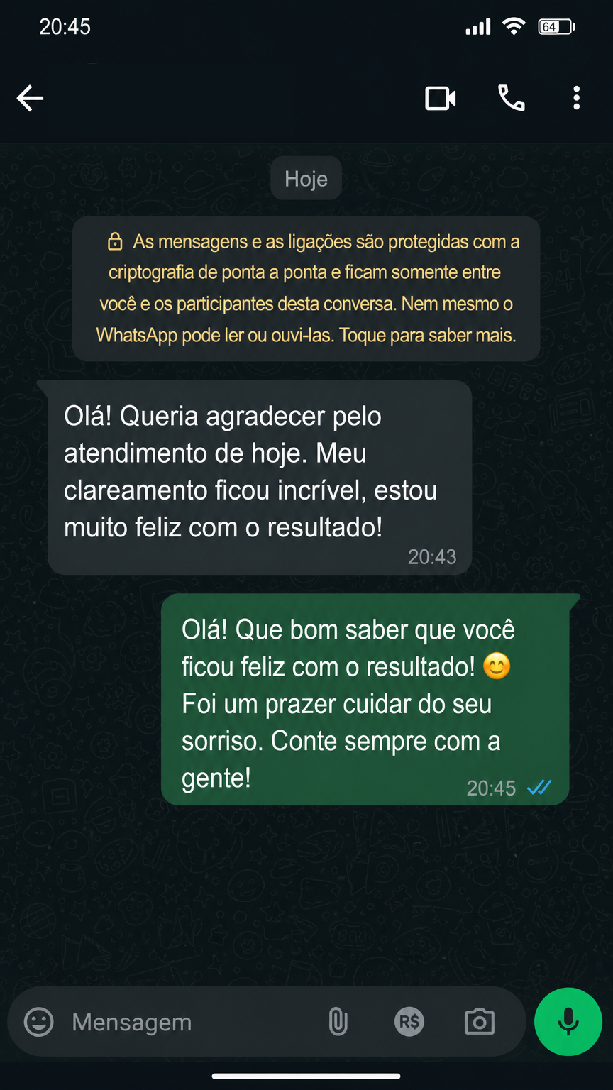 Depoimento de paciente - clareamento dental