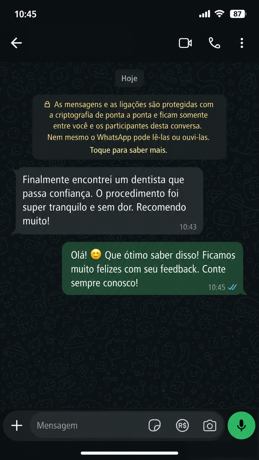 Depoimento - procedimento sem dor